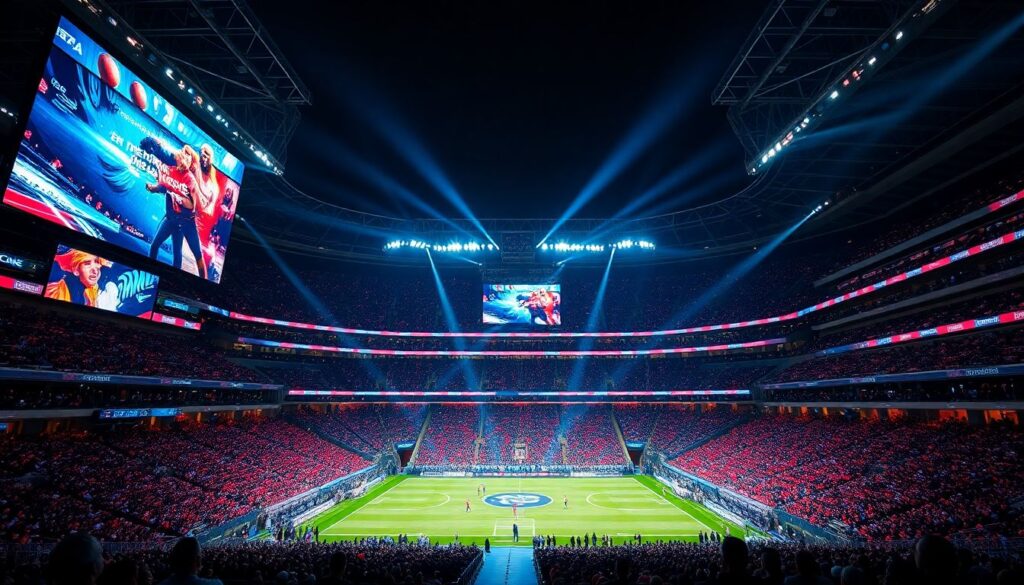 История световых и медиа инноваций в спорте - иллюстрация