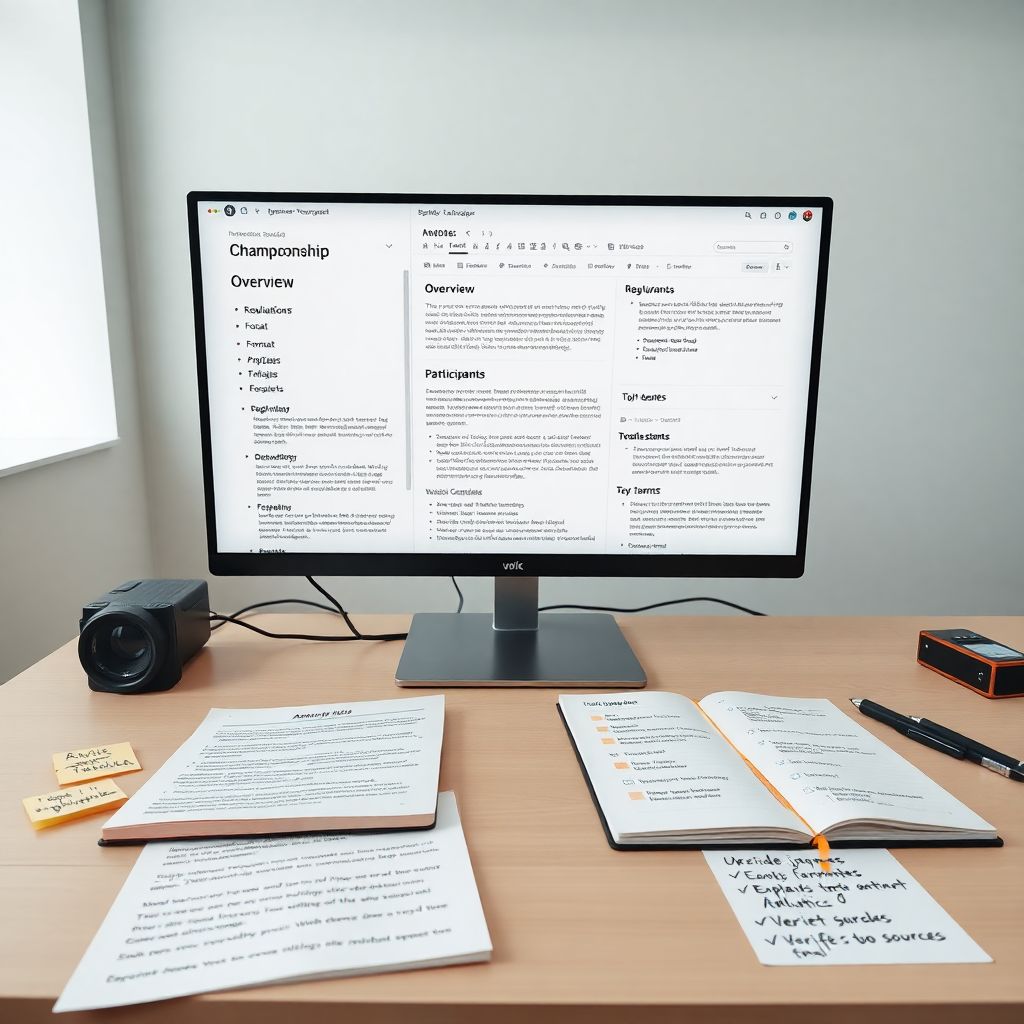 Как писать справочные материалы о чемпионатах: советы редакторам