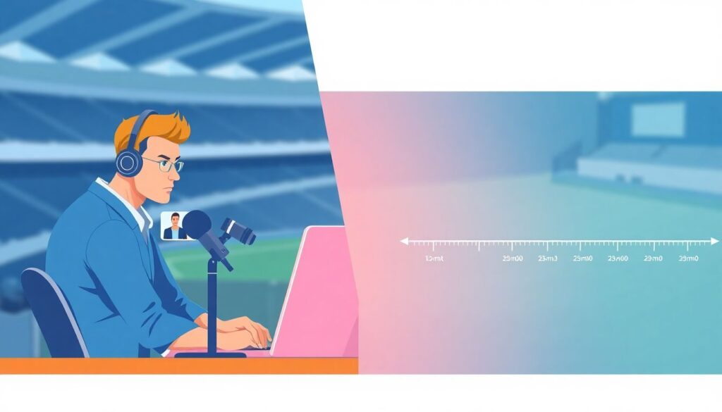 Комментирование матчей в условиях ограниченного времени - иллюстрация