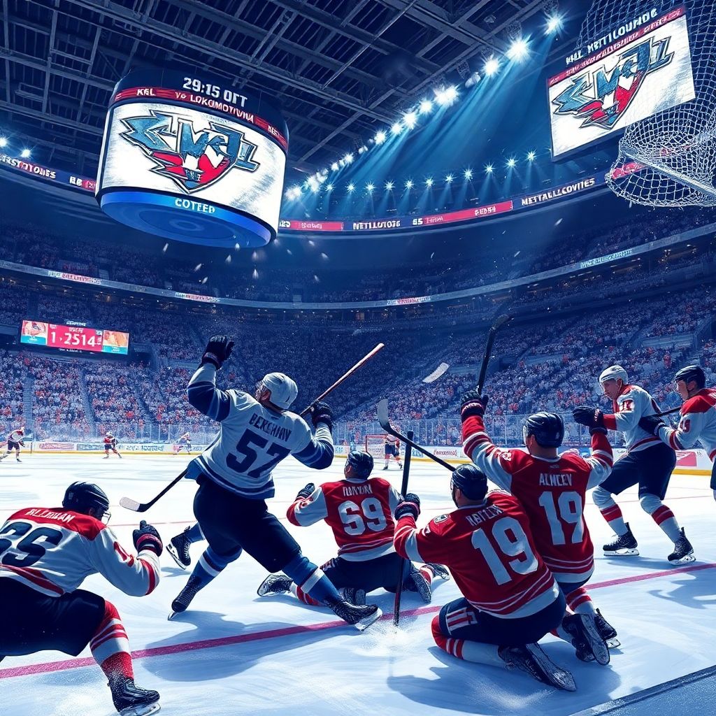 Металлург вырвал победу у Локомотива в овертайме результативного матча КХЛ