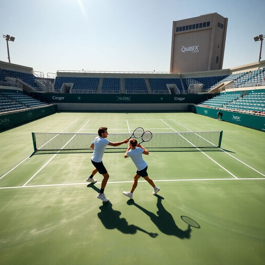 Хачанов и Рублёв вылетели в первом круге парного турнира в Дохе