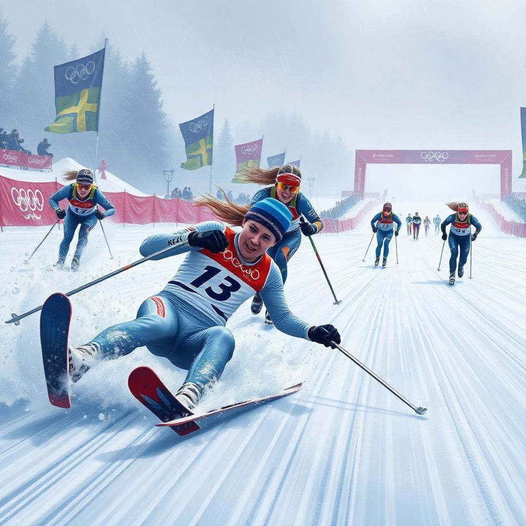 Драма Дарьи Непряевой в скиатлоне на Олимпиаде-2026: падение и 17-е место