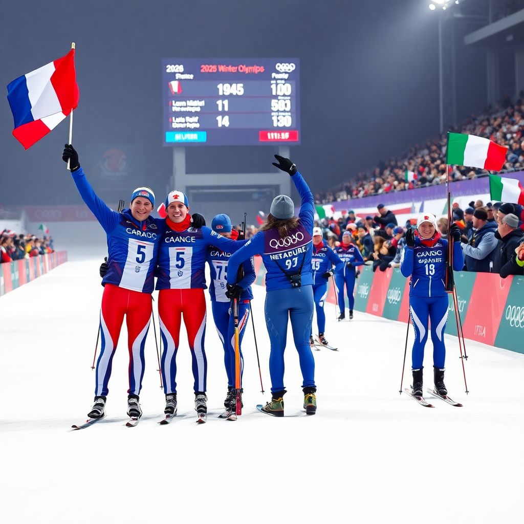 Франция стала олимпийским чемпионом в смешанной биатлонной эстафете‑2026